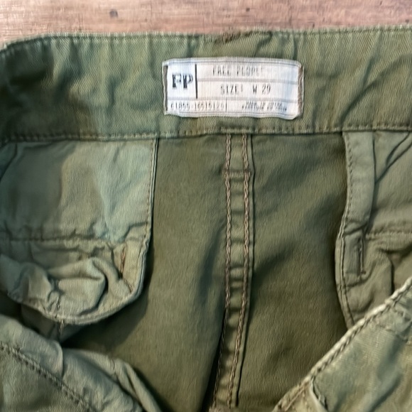 Free People Olive Cargo Skinny Pants - Picture 2 of 5